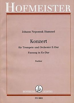 Johann Nepomuk Hummel Notenblätter Konzert E-Dur für Trompete und