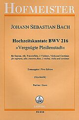 Johann Sebastian Bach Notenblätter Vergnügte Pleissenstadt BWV216