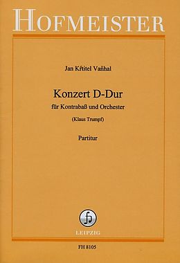 Johann Baptist (Krtitel) Vanhal Notenblätter Konzert D-Dur für