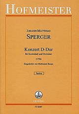 Johann Matthias Sperger Notenblätter Konzert D-Dur Nr.15