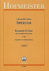 Johann Matthias Sperger Notenblätter Konzert D-Dur Nr.15