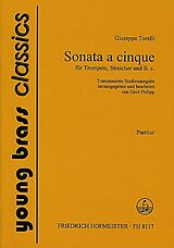 Giuseppe Torelli Notenblätter Sonata a 5 für Trompete in C, Streicher