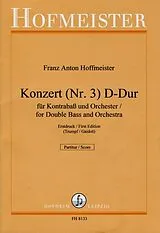 Franz Anton Hoffmeister Notenblätter Konzert D-Dur Nr.3 für Kontrabass und