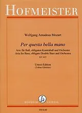 Wolfgang Amadeus Mozart Notenblätter Per questa bella mano KV612