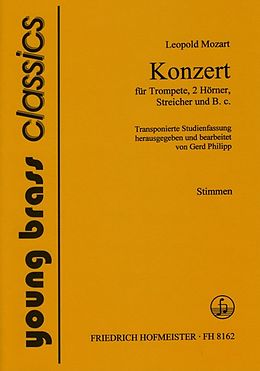 Leopold Mozart Notenblätter Konzert für Trompete und Orchester