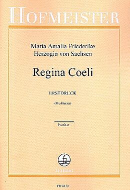 Amalie M.F.A. Herzogin von Sachsen Notenblätter Regina Coeli
