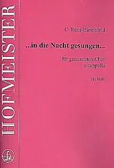 Casper René Hirschfeld Notenblätter In die Nacht gesungen für