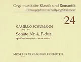 Camillo Schumann Notenblätter Sonate F-Dur Nr.4 op.67 mit der Fuge über Lobe den Herren