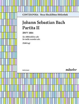 Johann Sebastian Bach Notenblätter Partita Nr.2 BWV1004