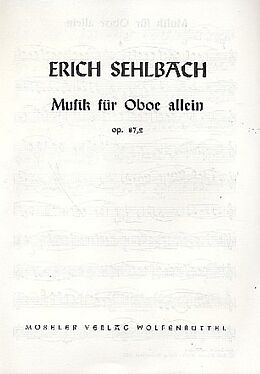 Erich Sehlbach Notenblätter Musik op.87,2