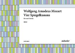 Wolfgang Amadeus Mozart Notenblätter 4 Spiegelkanons