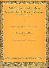 Giovanni Battista Buonamente Notenblätter Ballo del gran duca