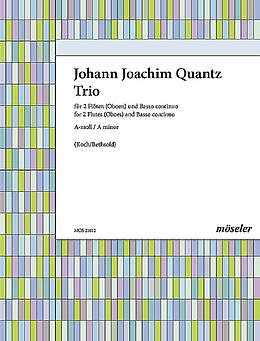 Johann Joachim Quantz Notenblätter Trio a-Moll