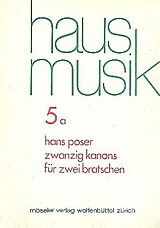 Hans Poser Notenblätter 20 Kanons