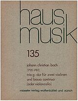 Johann Christian Bach Notenblätter Trio G-Dur