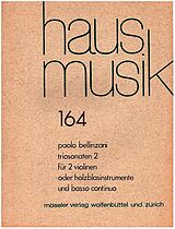 Paolo Benedetto Bellinzani Notenblätter Triosonaten Band 2