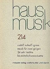Rudolf Suthoff-Gross Notenblätter Musik für 2 Geigen - 24 sehr leichte bis mittelschwere Duette