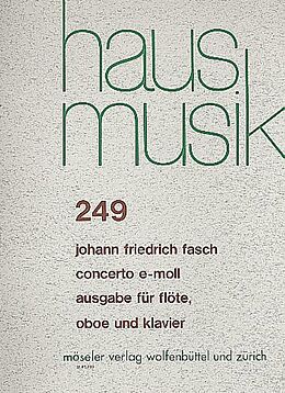 Carl Friedrich Christian Fasch Notenblätter Konzert e-Moll