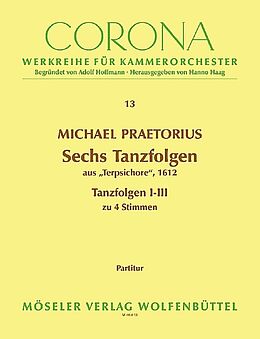 Michael Praetorius Notenblätter 6 Tanzfolgen aus Terpsichore Band 1