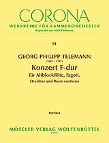 Georg Philipp Telemann Notenblätter Konzert F-Dur