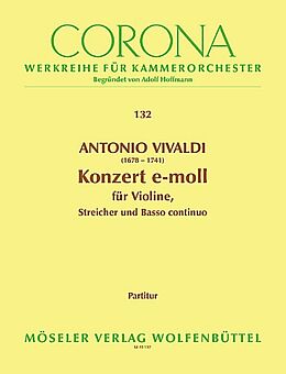 Antonio Vivaldi Notenblätter Konzert e-Moll PV109