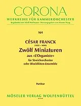 César Franck Notenblätter 12 Miniaturen aus lOrganiste