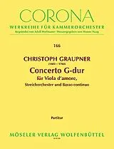 Christoph Graupner Notenblätter Concerto G-Dur