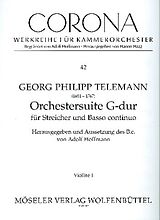Georg Philipp Telemann Notenblätter Orchestersuite G-Dur