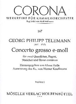 Georg Philipp Telemann Notenblätter Concerto grosso e-Moll TWV 52-e2