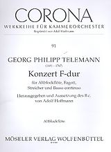 Georg Philipp Telemann Notenblätter Konzert F-Dur TWV 52-F1