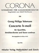Georg Philipp Telemann Notenblätter Konzert h-Moll TWV 51-h1