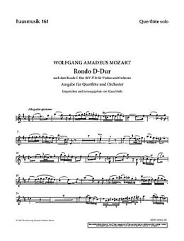 Wolfgang Amadeus Mozart Notenblätter Rondo D-Dur nach dem Rondo KV373
