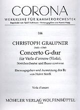 Christoph Graupner Notenblätter Concerto G-Dur