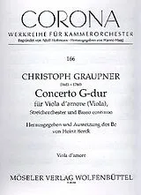 Christoph Graupner Notenblätter Concerto G-Dur