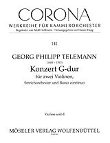 Georg Philipp Telemann Notenblätter Concerto G-Dur TWV 52-G2