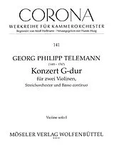 Georg Philipp Telemann Notenblätter Concerto G-Dur TWV 52-G2