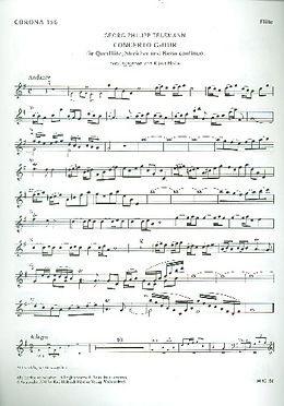 Georg Philipp Telemann Notenblätter Concerto G-Dur TWV 51-G1