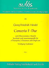 Georg Friedrich Händel Notenblätter Concerto F-Dur