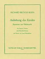 Richard Rudolf Klein Notenblätter Anbetung des Kkindes - Kanzone zur Weihnacht