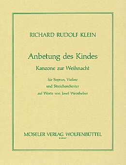 Richard Rudolf Klein Notenblätter Anbetung des Kkindes - Kanzone zur Weihnacht
