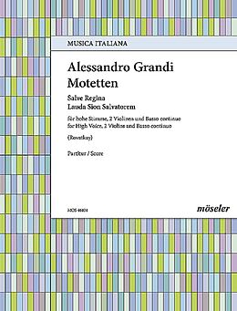 Alessandro Grandi Notenblätter Motetten Band 1