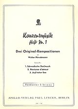 Walter Pörschmann Notenblätter Konzertmusik Band 1