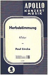 Paul Lincke Notenblätter Herbststimmung