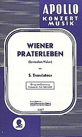 Siegfried Translateur Notenblätter Wiener Praterleben