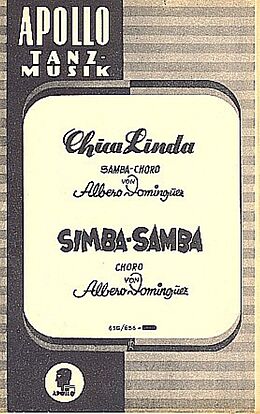 Alberto Dominguez Notenblätter Chica linda und Simba Samba