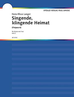 Hans Klaus Langer Notenblätter Singende klingende HeimatVolkslieder aus Preussen und Pommern