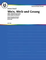 Johann (Vater) Strauss Notenblätter Wein, Weib und Gesang (Konzertparaphrase)