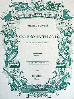 Michel Blavet Notenblätter 6 Sonaten Band 1 (Nr.1-3) für 2 Flöten