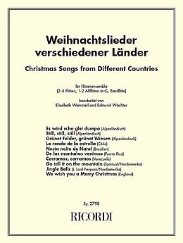  Notenblätter Weihnachtslieder verschiedener Länder