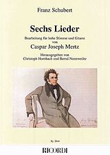 Franz Schubert Notenblätter 6 Lieder für hohe Stimme und Gitarre